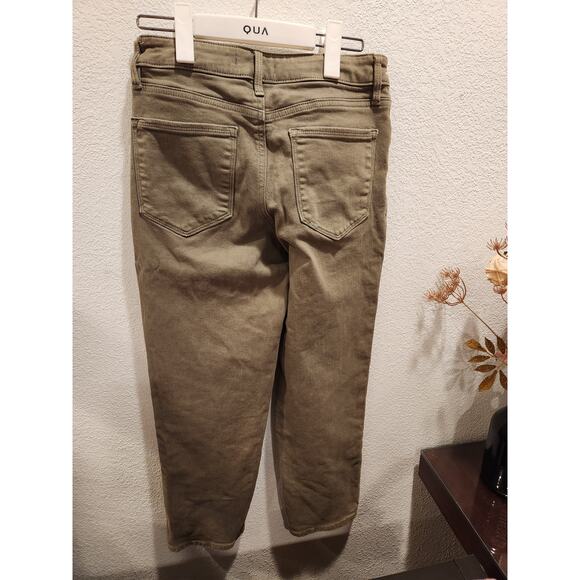 Athleta Jean Cropped stretch high rise size‎ 4 Denim Cotton with Lycra Olive - Picture 2 of 4